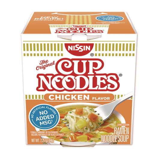 Nissin Cup Noodles, Chicken, 2.25 oz Cup, 12/Carton (NIS23003)