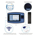 uAttend Biometric Fingerprint Touch Tablet Time Clock System, Unlimited Employees, Black/Blue (2500)