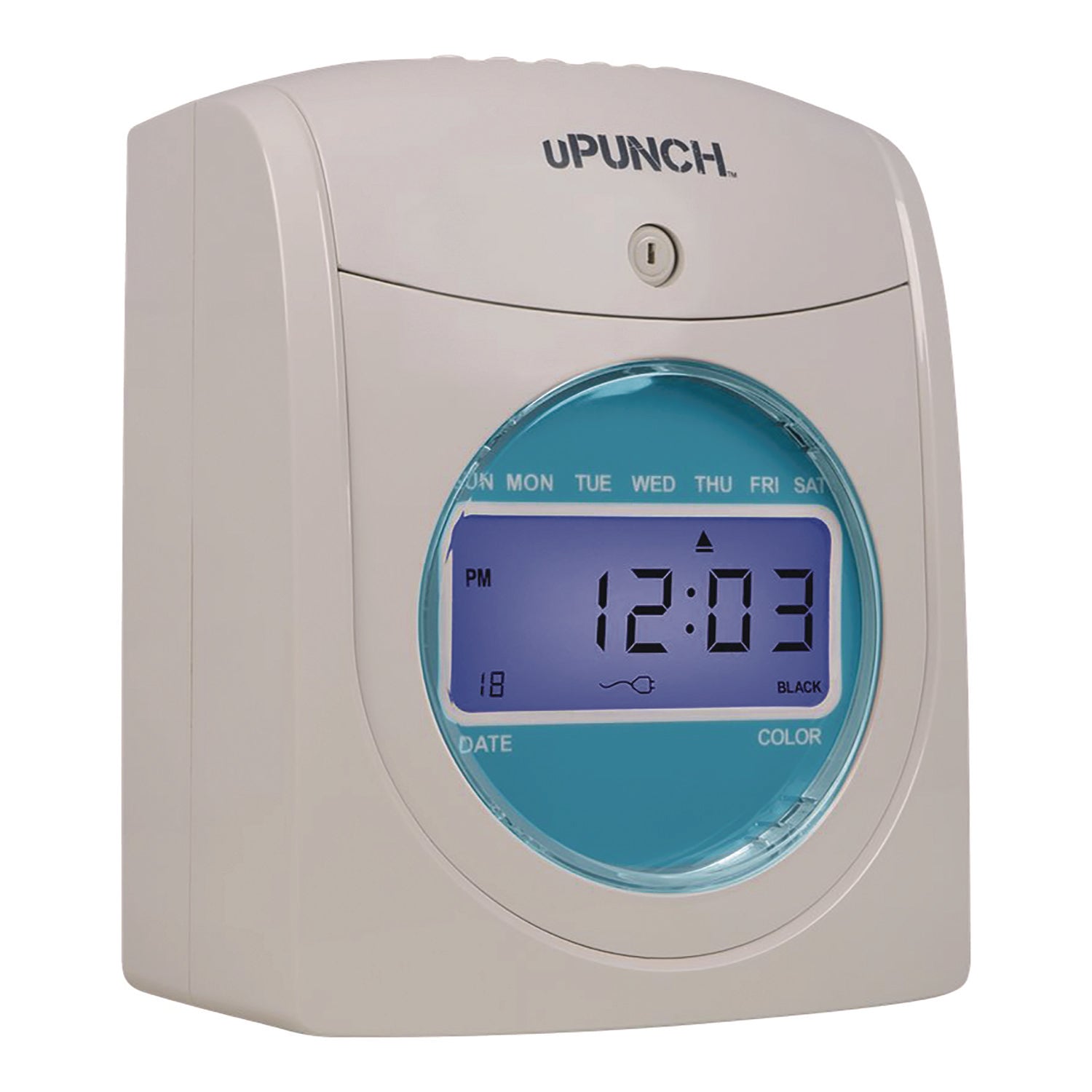 uPunch Digital Auto-Align Punch Time Clock Bundle, White (SB1200)