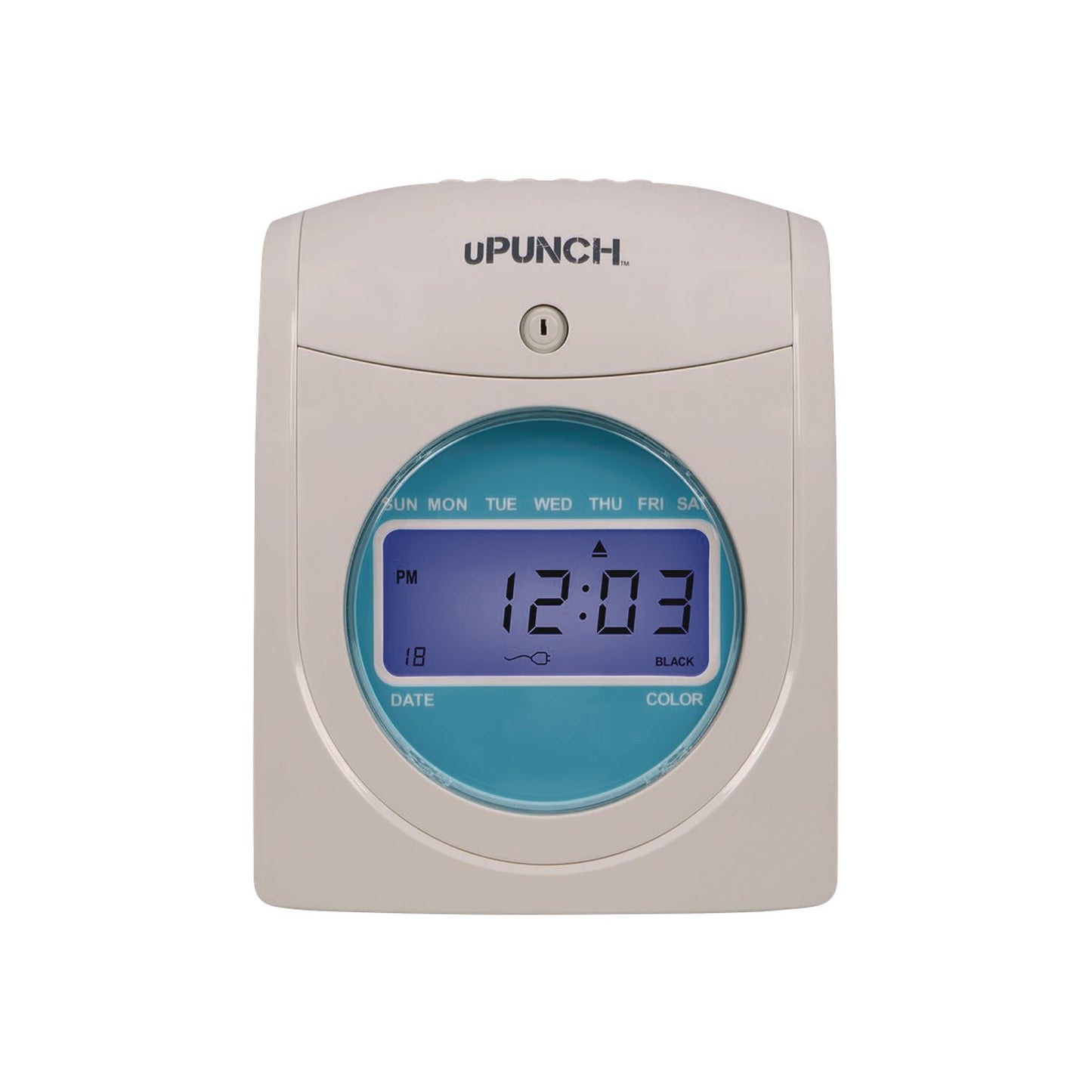 uPunch Digital Auto-Align Punch Time Clock Bundle, White (SB1200)