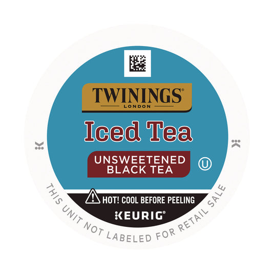 TWININGS Iced Tea K-Cups, Unsweetened Black, 24/Box (TNA23048)