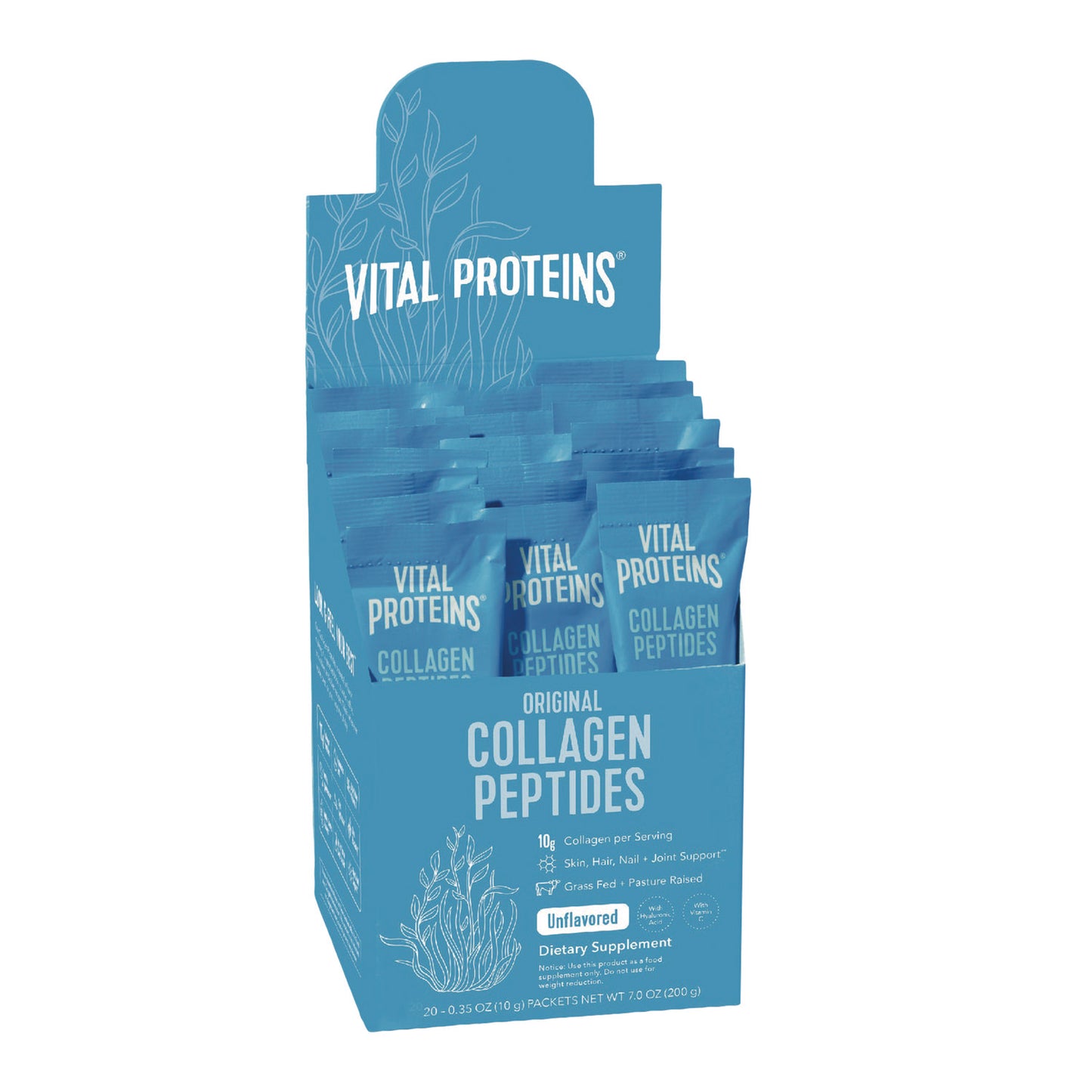 Vital Proteins Collagen Peptides Powder, Unflavored, 0.3 oz Packet, 20/Box (VVP00539)