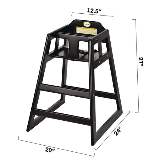 Alpine Wooden Stackable High Chair, Supports Up to 50 lb, 29.02" h, Espresso (ALP41201ESP)