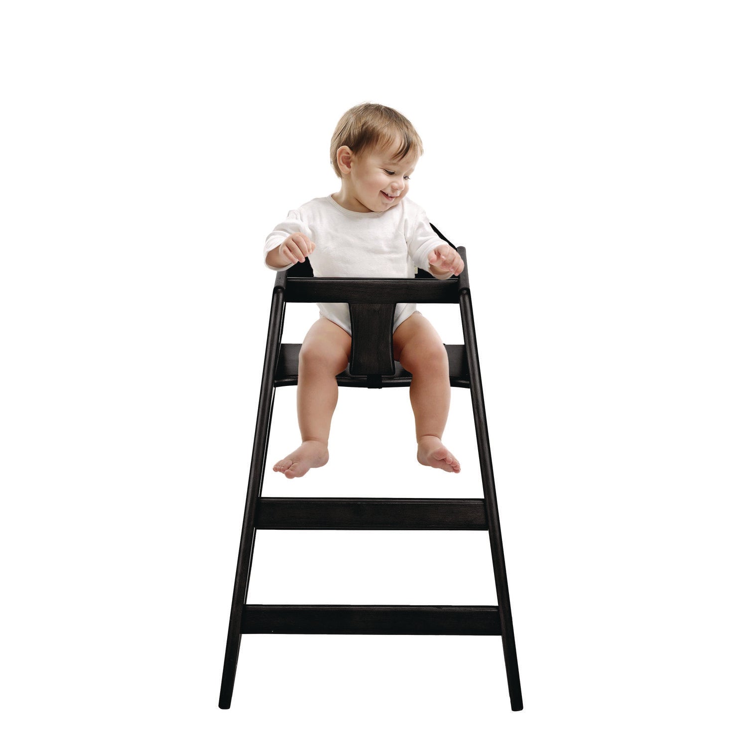 Alpine Wooden Stackable High Chair, Supports Up to 50 lb, 29.02" h, Espresso (ALP41201ESP)