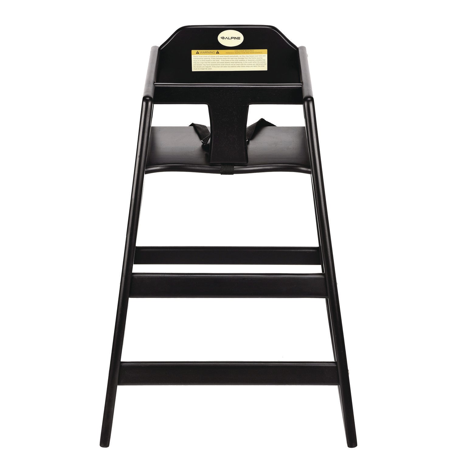 Alpine Wooden Stackable High Chair, Supports Up to 50 lb, 29.02" h, Espresso (ALP41201ESP)