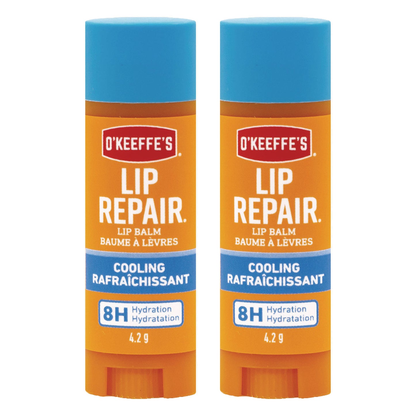 O'Keeffe's Lip Repair Cooling Lip Balm, 0.15 oz Stick, 2/Pack (K1710402)