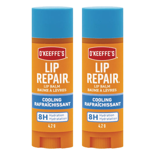 O'Keeffe's Lip Repair Cooling Lip Balm, 0.15 oz Stick, 2/Pack (K1710402)