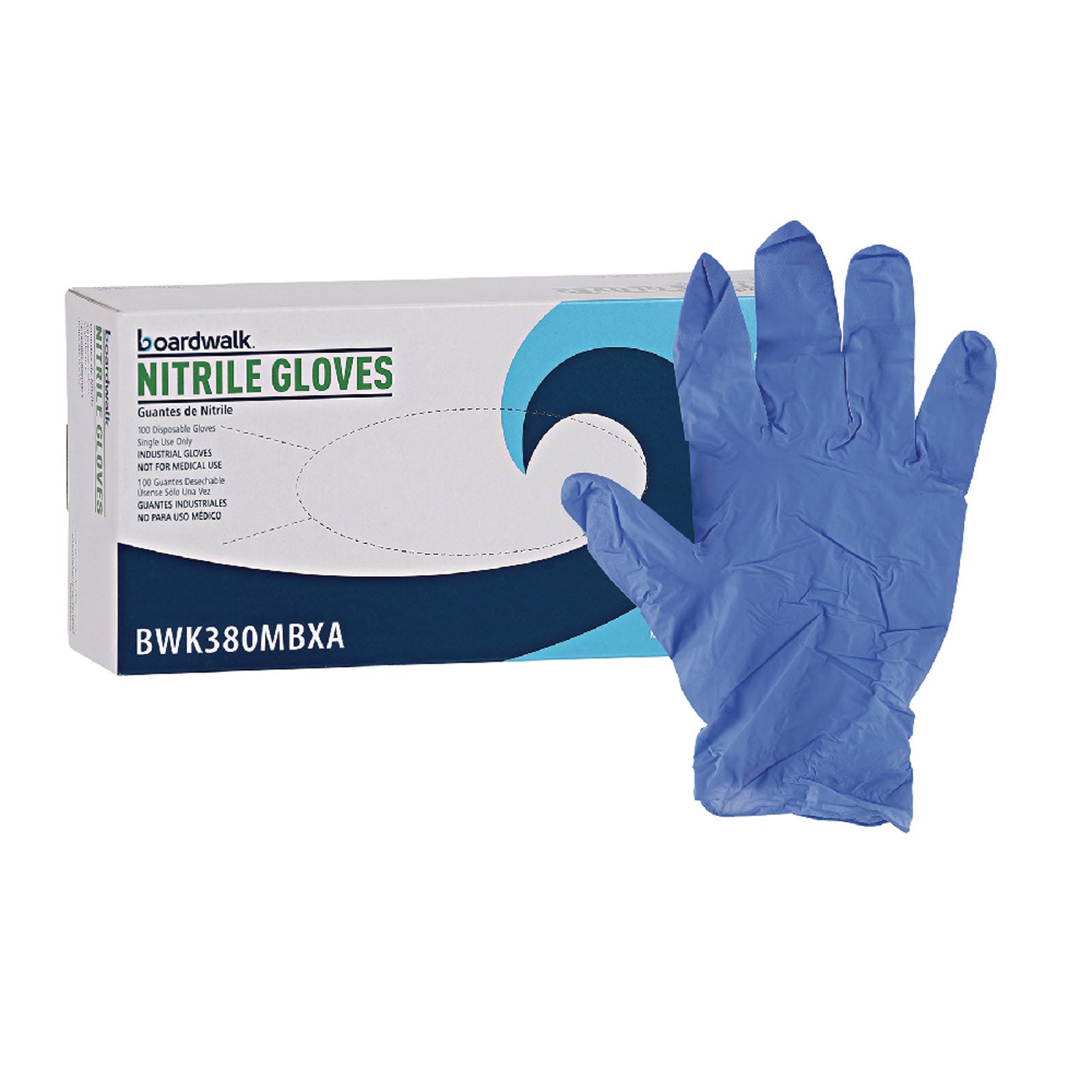 Boardwalk Disposable General-Purpose Nitrile Gloves, Medium, Blue, 4 mil, 1,000/Carton (380MCTA)