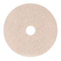 Boardwalk Natural Hog Hair Burnishing Floor Pads, 17" Diameter, Tan, 5/Carton (4017NHE)