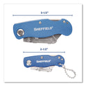 Sheffield Folding Lock Back Utility Knife Set, 1 Standard, 1 Mini, Blue (12117)