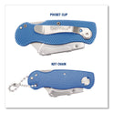 Sheffield Folding Lock Back Utility Knife Set, 1 Standard, 1 Mini, Blue (12117)