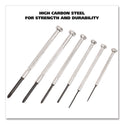 Great Neck Precision Screwdriver Set, Six-Piece, Phillips/Slotted, Assorted Lengths, Polished Steel Handles (GP6C)