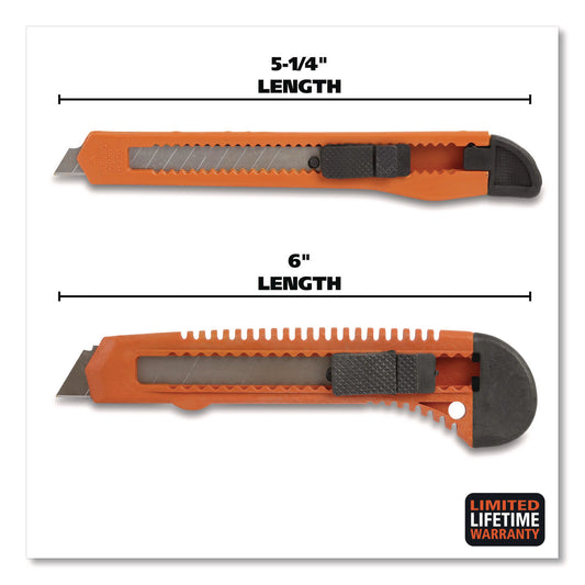 Great Neck Snap-Off Utility Knife Set, 9 mm Knife, 18 mm Knife, Orange/Black (2SBK)