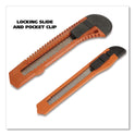 Great Neck Snap-Off Utility Knife Set, 9 mm Knife, 18 mm Knife, Orange/Black (2SBK)