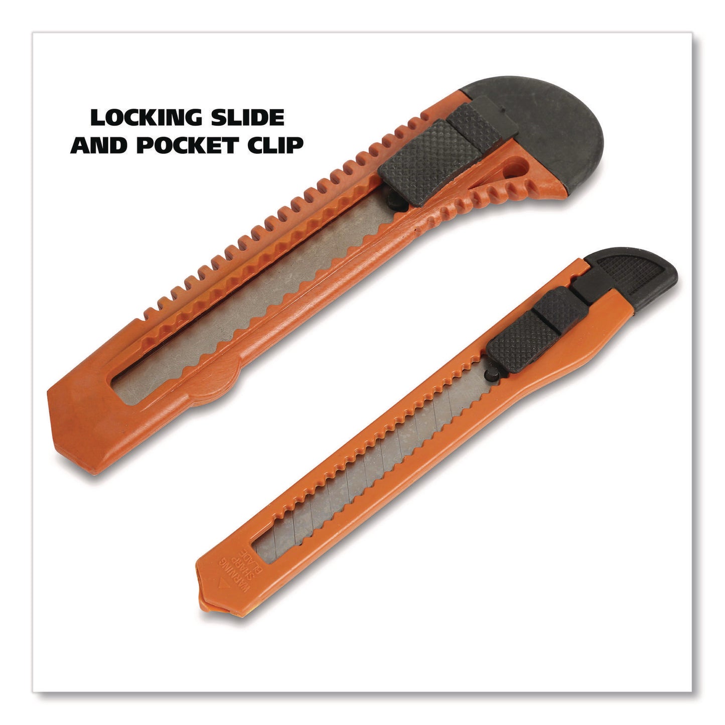 Great Neck Snap-Off Utility Knife Set, 9 mm Knife, 18 mm Knife, Orange/Black (2SBK)