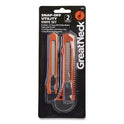 Great Neck Snap-Off Utility Knife Set, 9 mm Knife, 18 mm Knife, Orange/Black (2SBK)