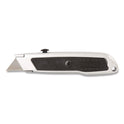 Sheffield Retractable Utility Knife, 1.25" Blade, 3.5" Plastic Handle, Black/Gray (12243)