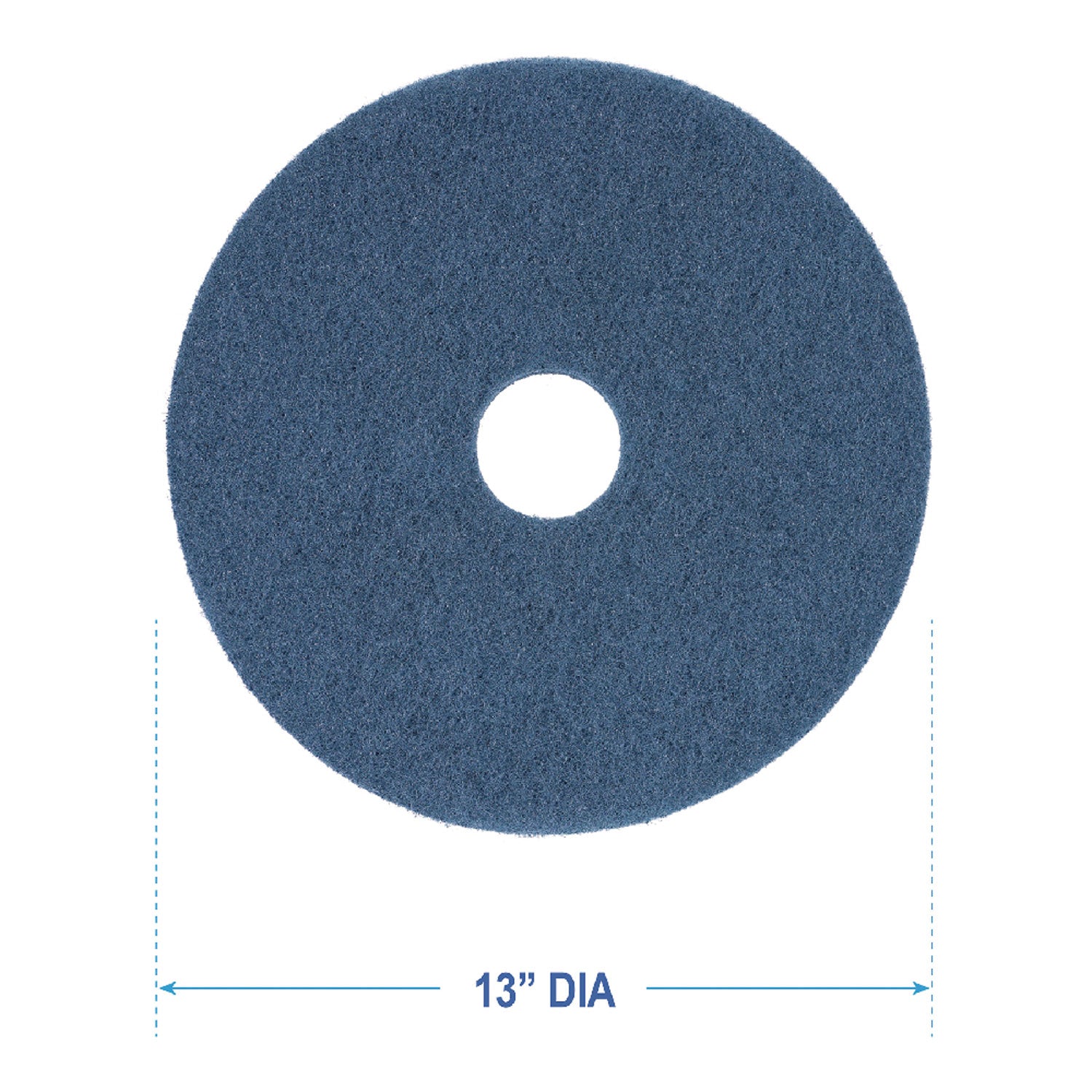 Boardwalk Scrubbing Floor Pads, 13" Diameter, Blue, 5/Carton (4013BLU)