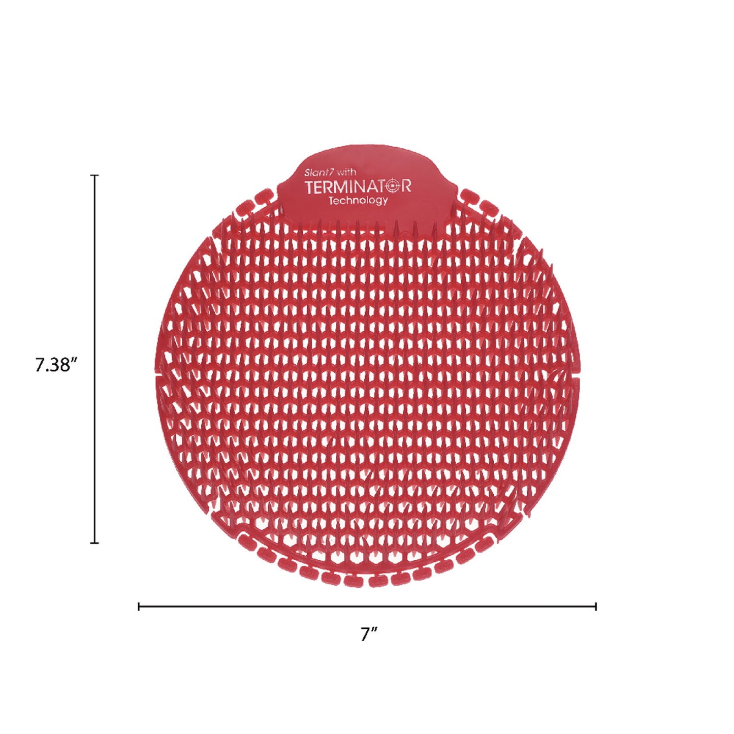 Fresh Products Slant7 with Terminator Urinal Screen, Evergreen Scent, Red, 30/Carton (S7TCT)
