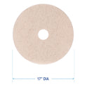 Boardwalk Natural Hog Hair Burnishing Floor Pads, 17" Diameter, Tan, 5/Carton (4017NHE)