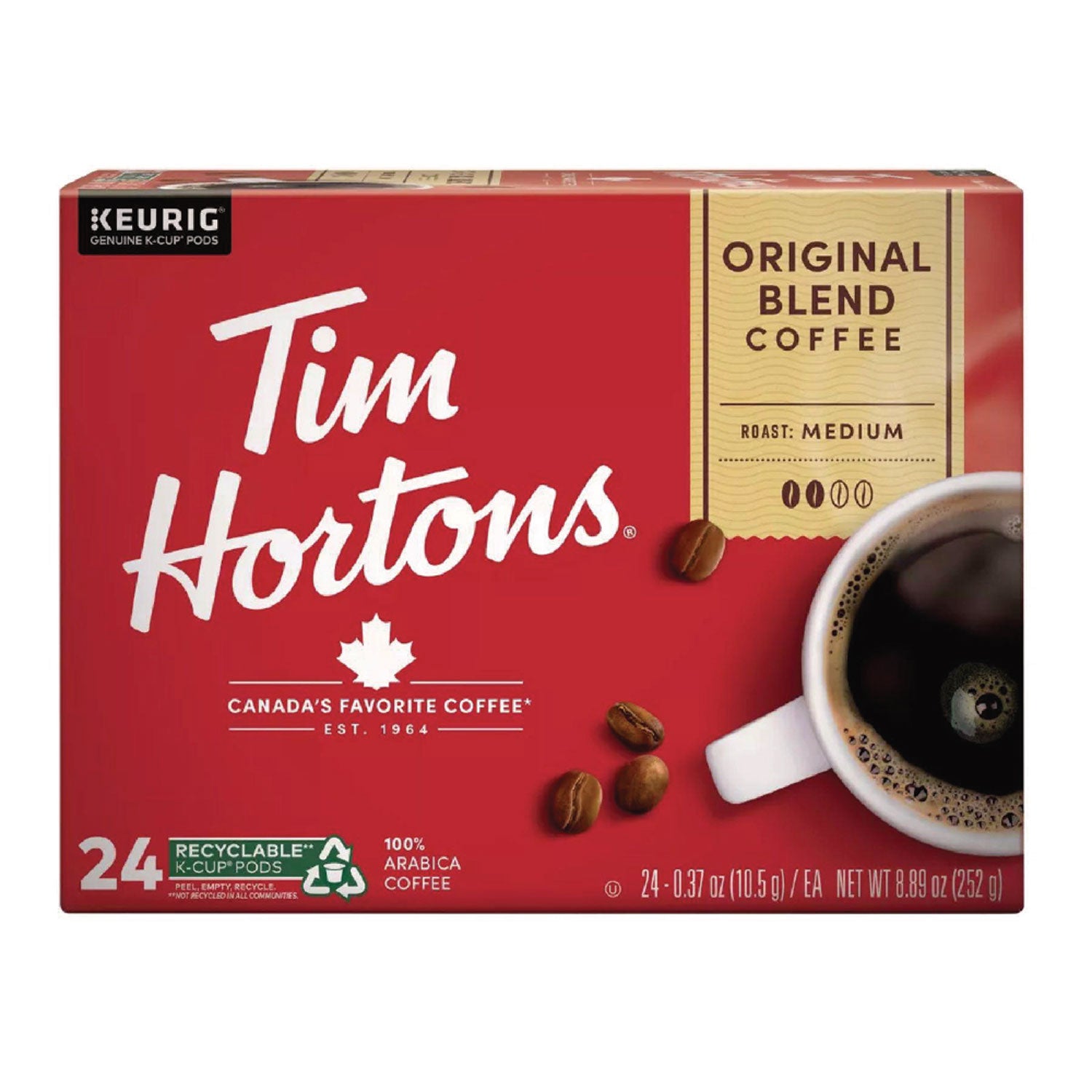 Tim Hortons K-Cup Pods Original Blend, 24/Box (1281)