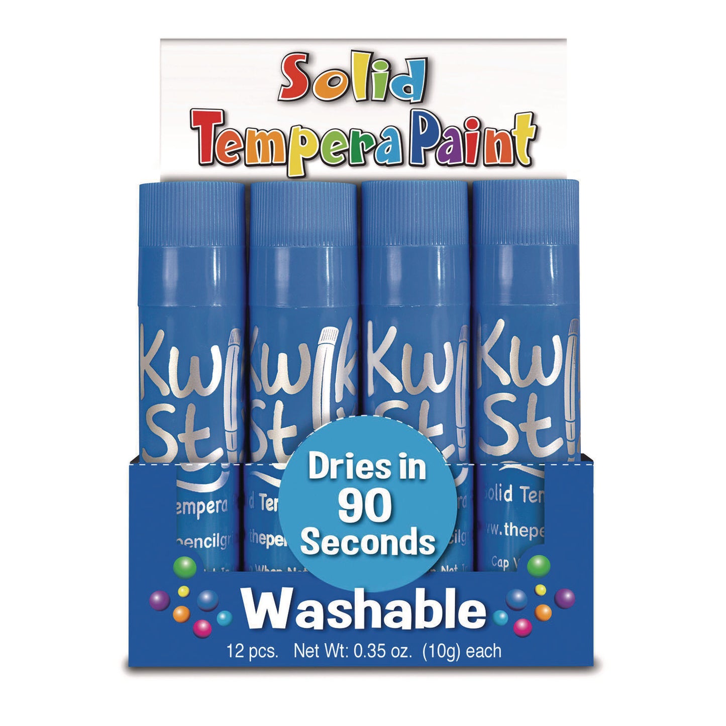 The Pencil Grip Kwik Stix Single Color Pack, 0.7" x 3.5", Light Blue, 12/Pack, 12 Packs/Carton (6007012)