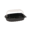 Pactiv MealMaster Chicken Roaster Base/Lid, 10 x 7.5 x 4, Black/Clear Plastic, 110/Carton (YCNC600700DZ)