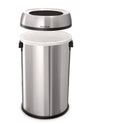 Alpine 17 Gallon Stainless Steel Heavy-Gauge Brushed Open Top Commercial Trash Can (ALP47065L)