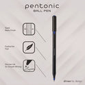 TOPS PENTONIC Fine Point Ballpoint Pens, 0.7 mm, Assorted Ink Colors, Black Barrel, 25/Pack (12126)