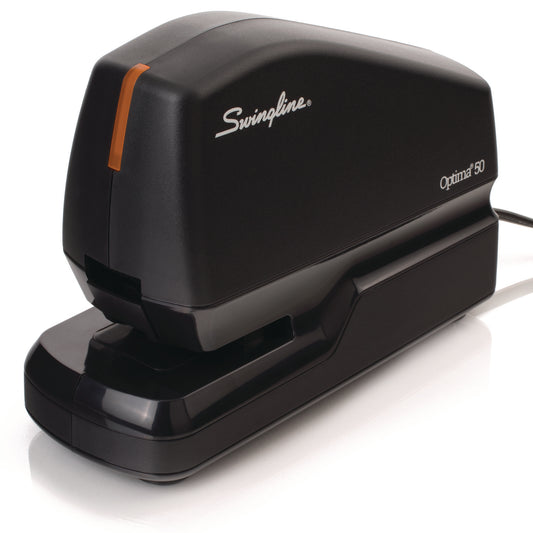 Swingline Optima 50 Electric Stapler, 50-Sheet Capacity, Black/Orange (48209)