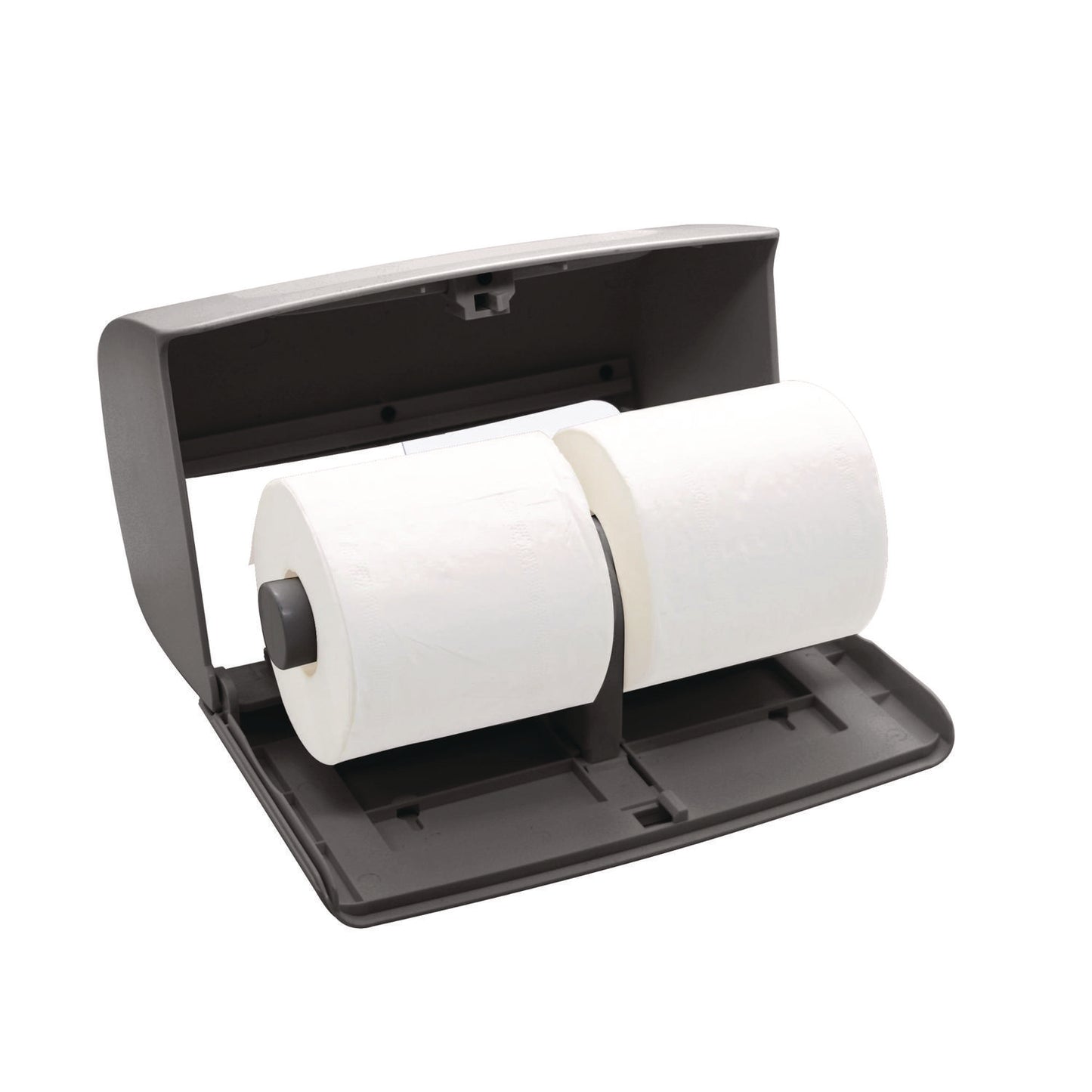 Alpine Side-by-Side Double Roll Toilet Tissue Dispenser, 6.3 x 6.3 x 10.3, Gray (ALP452GRY)