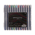 TOPS PENTONIC Gel Stick Pen Set, (4) 0.6mm Fine Tip, (6) 0.7mm Fine Tip, (2) 1 mm Medium Tip, Assorted Ink/Barrel Colors, 12/Pack (12185)