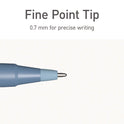 TOPS PENTONIC Frost Pen, Stick, Fine 0.7 mm, Blue Ink, Frosted Blue Barrel, 10/Pack (13085)