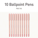 TOPS PENTONIC Frost Pen, Stick, Fine 0.7 mm, Red Ink, Pale Pink Barrel, 10/Pack (13087)