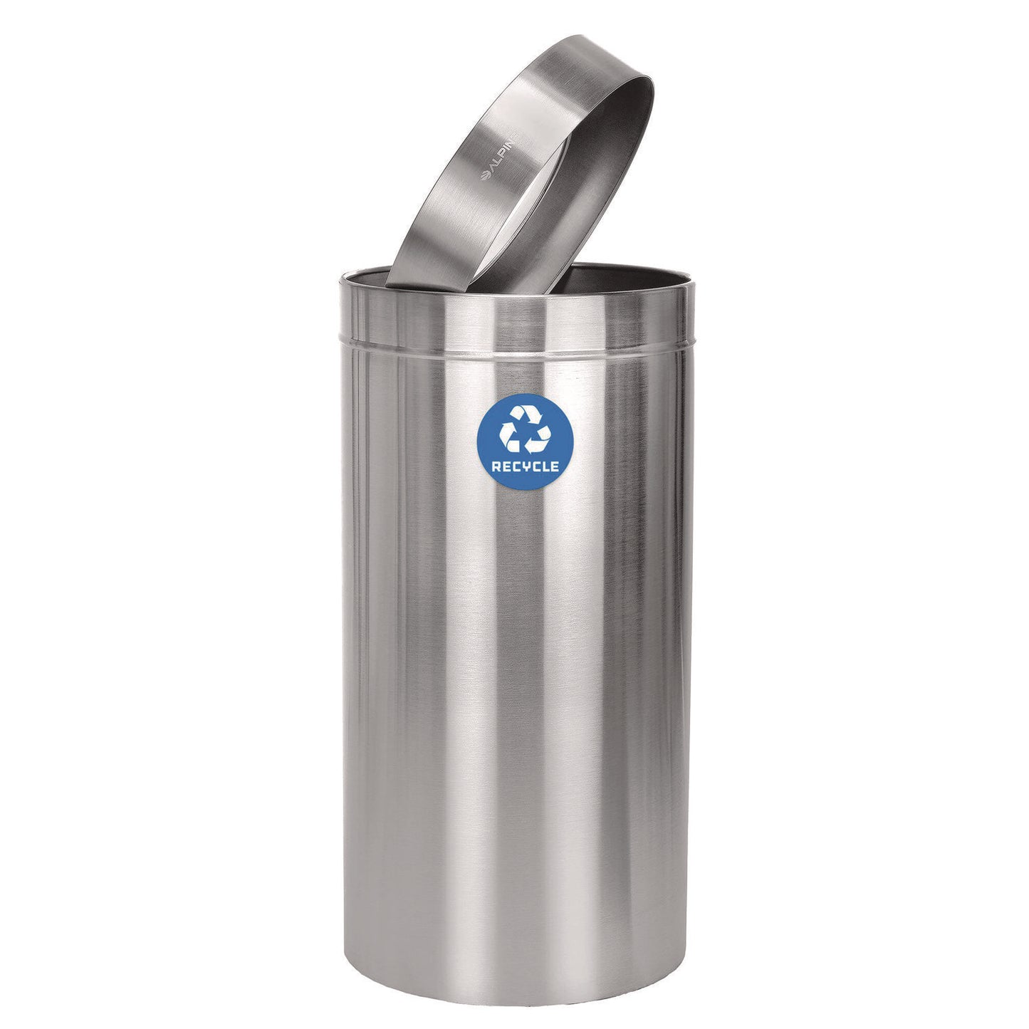 Alpine 27 Gallon Stainless Steel Recycling Can, Brushed Stainless Steel (ALP47527R)