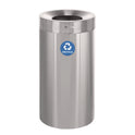 Alpine 27 Gallon Stainless Steel Recycling Can, Brushed Stainless Steel (ALP47527R)