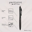 TOPS PENTONIC Retractable Ballpoint Pen, Fine 0.7 mm, Blue Ink, Blue Barrel, 12/Pack (12123)