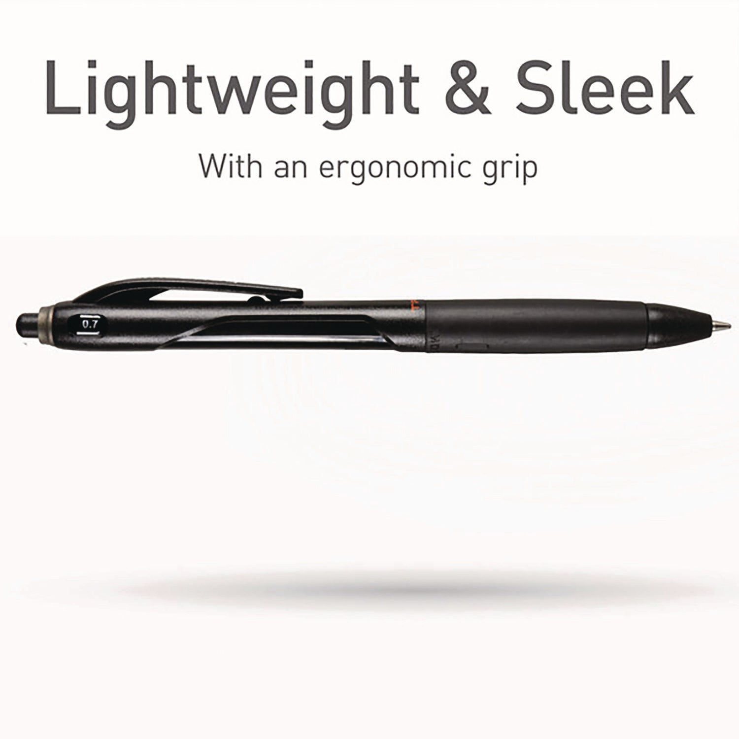 TOPS PENTONIC Retractable Ballpoint Pen, Fine 0.7 mm, Blue Ink, Blue Barrel, 12/Pack (12123)