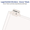 Preprinted Legal Exhibit Side Tab Index Dividers, Avery Style, 26-Tab, G, 11 x 8.5, White, 25/Set, (1407) (01407)