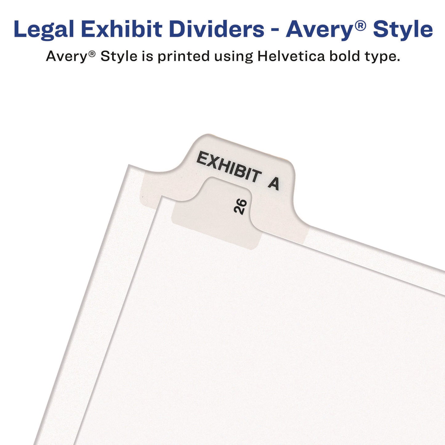 Preprinted Legal Exhibit Side Tab Index Dividers, Avery Style, 26-Tab, G, 11 x 8.5, White, 25/Set, (1407) (01407)