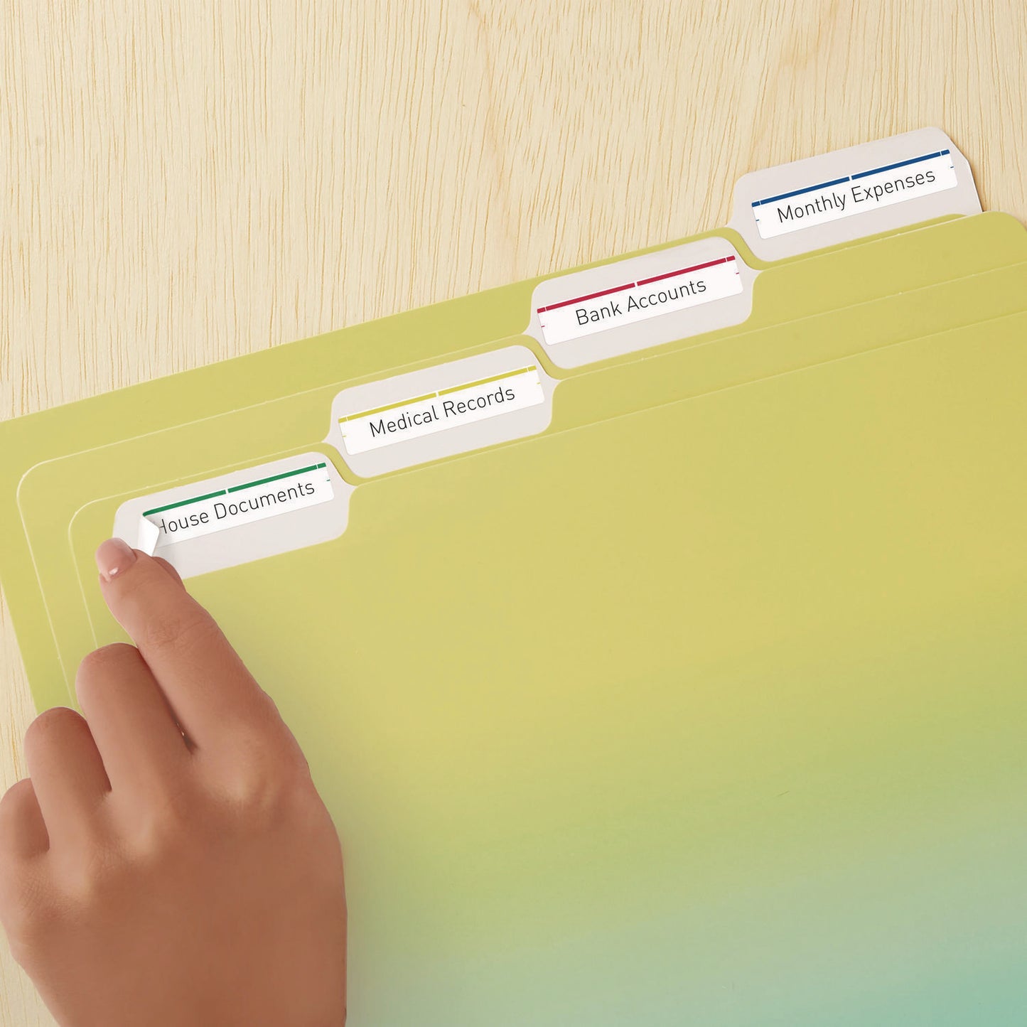 Avery Removable File Folder Labels with Sure Feed Technology, 0.66 x 3.44, White, 7/Sheet, 36 Sheets/Pack (5235)