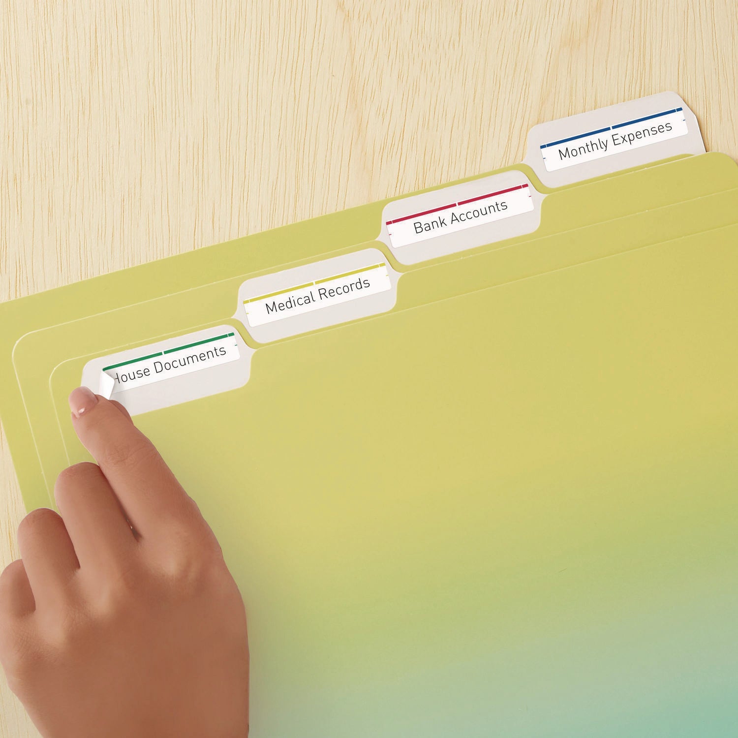 Avery Removable File Folder Labels with Sure Feed Technology, 0.66 x 3.44, White, 7/Sheet, 36 Sheets/Pack (5235)