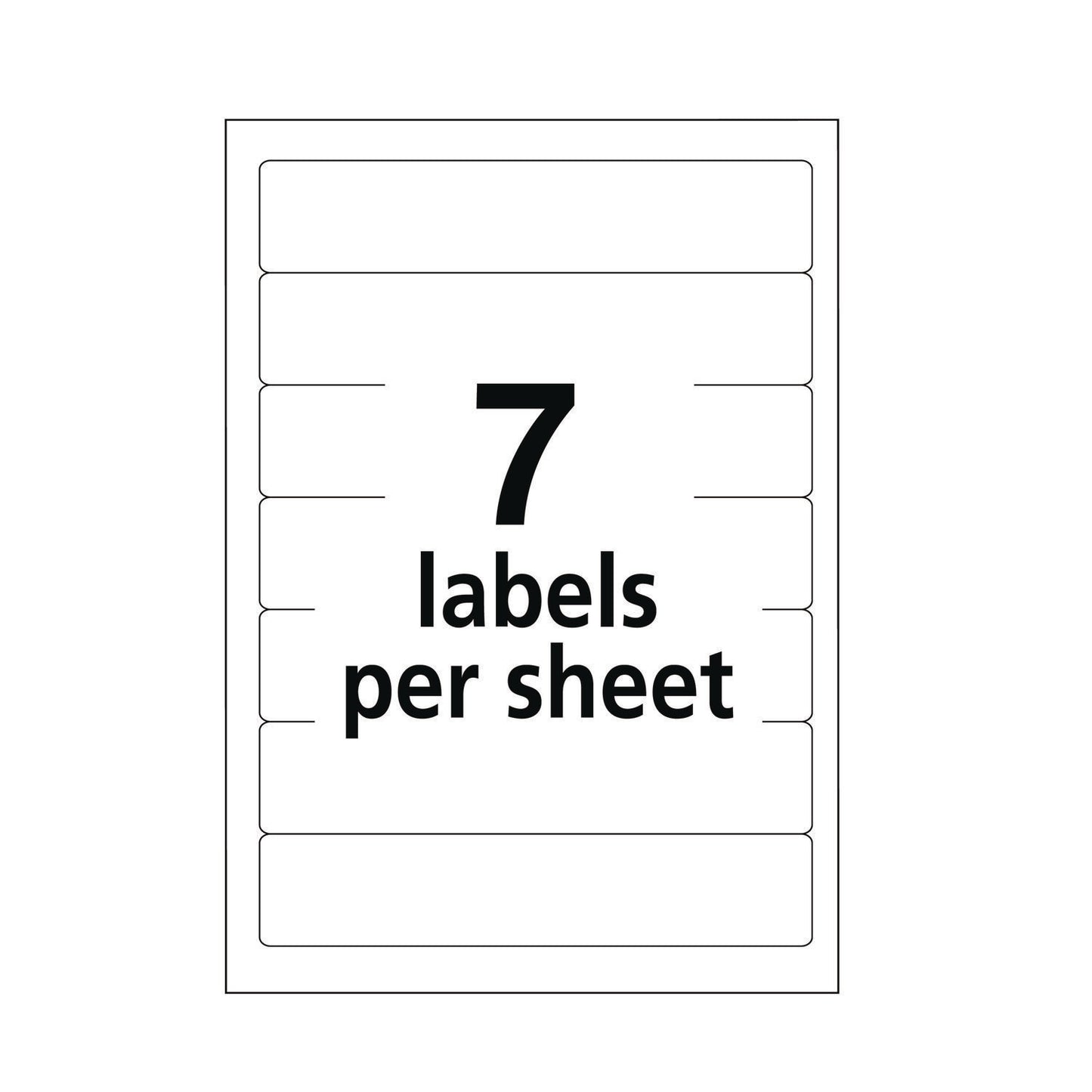 Avery Removable File Folder Labels with Sure Feed Technology, 0.66 x 3.44, White, 7/Sheet, 36 Sheets/Pack (5235)