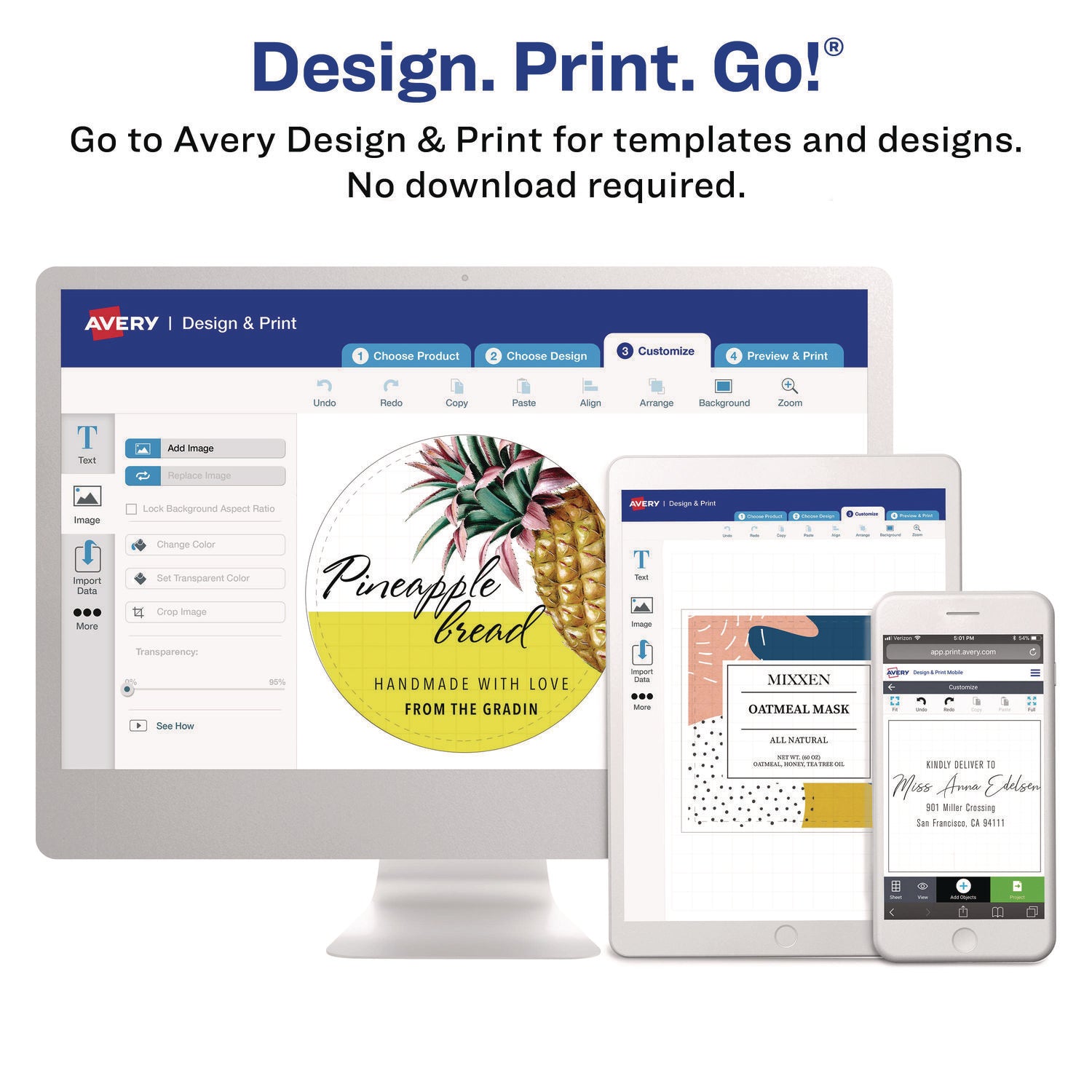 Avery Removable File Folder Labels with Sure Feed Technology, 0.66 x 3.44, White, 7/Sheet, 36 Sheets/Pack (5235)