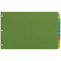 Avery Insertable Big Tab Plastic Dividers, 8-Tab, 11 x 17, Green, 1 Set (11179)