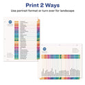Avery Customizable Table of Contents Ready Index Multicolor Dividers, 31-Tab, 1 to 31, 11 x 8.5, White, 6 Sets (11831)
