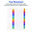 Avery Customizable Table of Contents Ready Index Multicolor Dividers, 26-Tab, A to Z, 11 x 8.5, White, 6 Sets (11832)