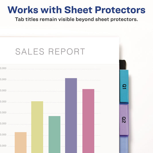 Avery Big Tab Insertable Two-Pocket Plastic Dividers, 5-Tab, 11.13 x 9.25, Assorted, 1 Set (11982)
