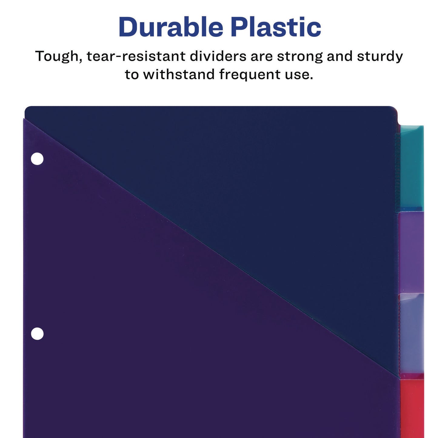 Avery Big Tab Insertable Two-Pocket Plastic Dividers, 5-Tab, 11.13 x 9.25, Assorted, 1 Set (11982)