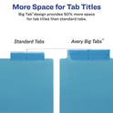 Avery Big Tab Insertable Two-Pocket Plastic Dividers, 5-Tab, 11.13 x 9.25, Assorted, 1 Set (11982)